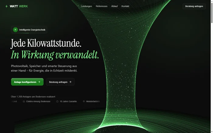 Website-Design WATTWERK – Photovoltaik & Energietechnik